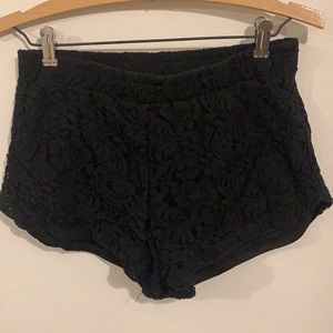 Ambiance Apparel Black Lace Shorts